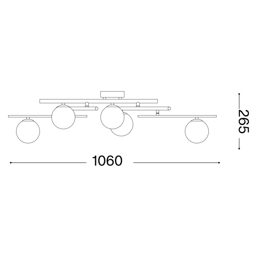 Ideal Lux - LED Surface-mounted chandelier ATLAS 5xG9/3W/230V gold