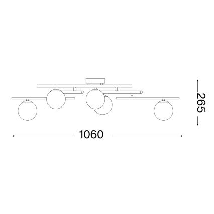 Ideal Lux - LED Surface-mounted chandelier ATLAS 5xG9/3W/230V white