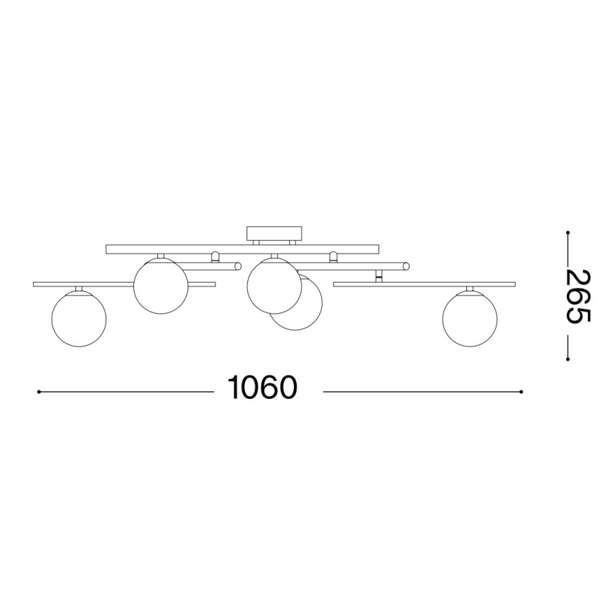 Ideal Lux - LED Surface-mounted chandelier ATLAS 5xG9/3W/230V white