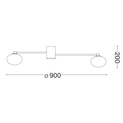Ideal Lux - LED Surface-mounted chandelier HERMES 3xG9/3W/230V d. 90 cm gold