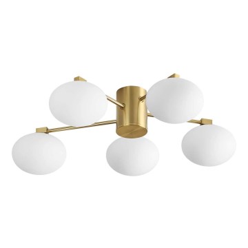 Ideal Lux - LED Surface-mounted chandelier HERMES 5xG9/3W/230V d. 60 cm gold