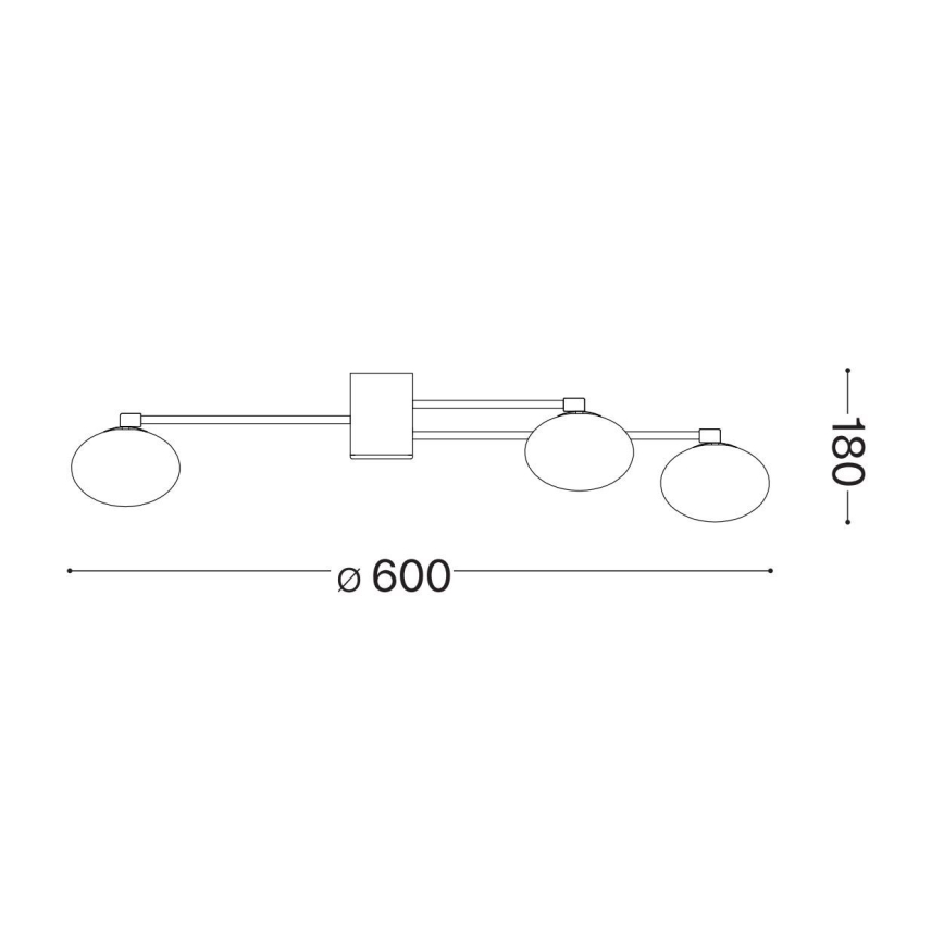 Ideal Lux - LED Surface-mounted chandelier HERMES 5xG9/3W/230V d. 60 cm gold
