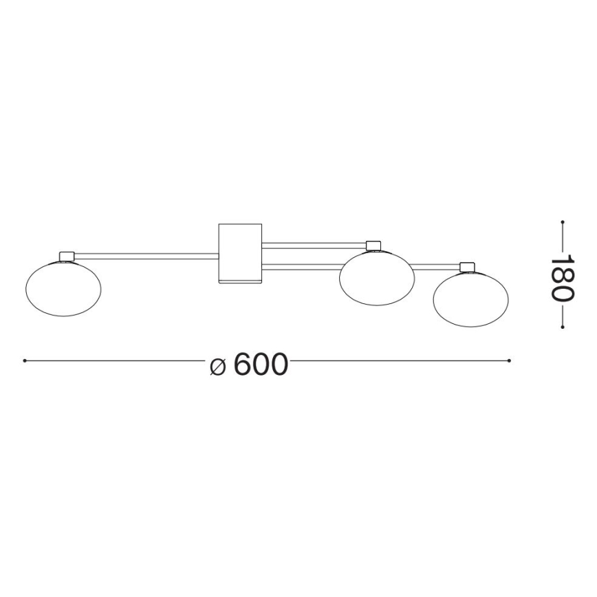 Ideal Lux - LED Surface-mounted chandelier HERMES 5xG9/3W/230V d. 60 cm white