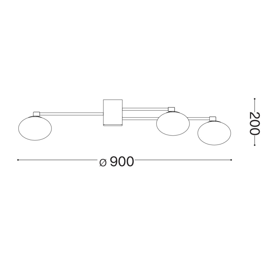 Ideal Lux - LED Surface-mounted chandelier HERMES 5xG9/3W/230V d. 90 cm white