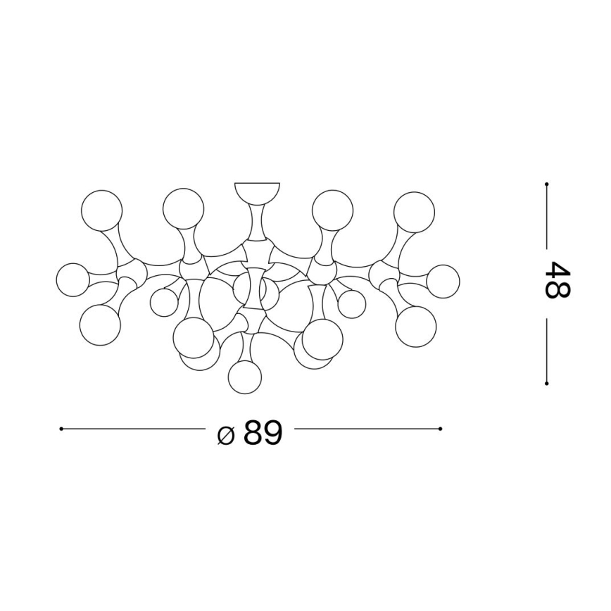 Ideal Lux - LED Surface-mounted chandelier NODINO 15xG9/15W/230V white