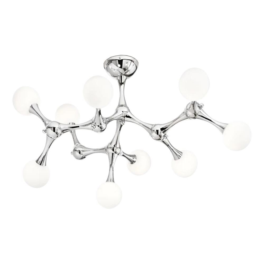 Ideal Lux - LED Surface-mounted chandelier NODINO 9xG9/3W/230V shiny chrome/white