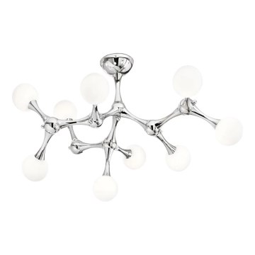 Ideal Lux - LED Surface-Mounted Chandelier NODINO 9xG9/3W/230V Ø 83 cm Polished Chrome/White