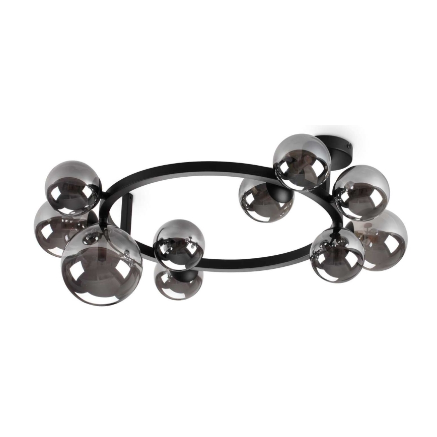 Ideal Lux - LED Surface-mounted chandelier PERLAGE 10xG9/3W/230V d. 70 cm black/smoky