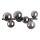 Ideal Lux - LED Surface-mounted chandelier PERLAGE 6xG9/3W/230V 49 cm black/smoky