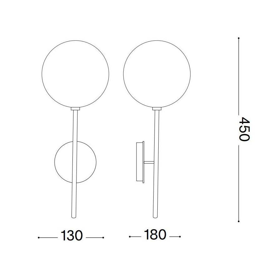 Ideal Lux - LED Wall lamp EQUINOXE 1xG4/2W/230V brass/clear