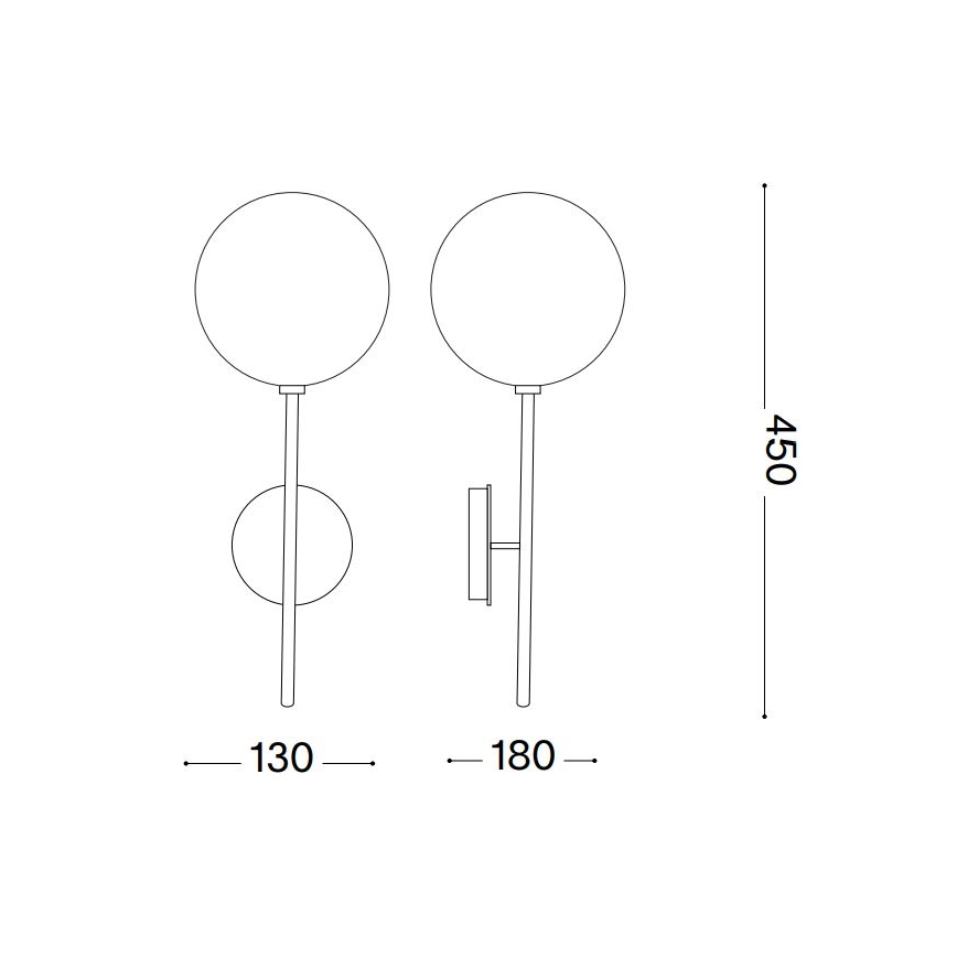 Ideal Lux - LED Wall lamp EQUINOXE 1xG4/2W/230V brass/smoky