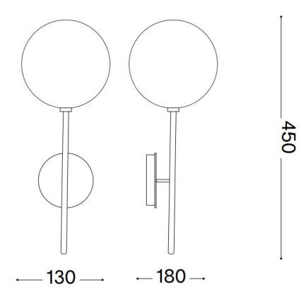 Ideal Lux - LED Wall lamp EQUINOXE 1xG4/2W/230V shiny chrome/clear