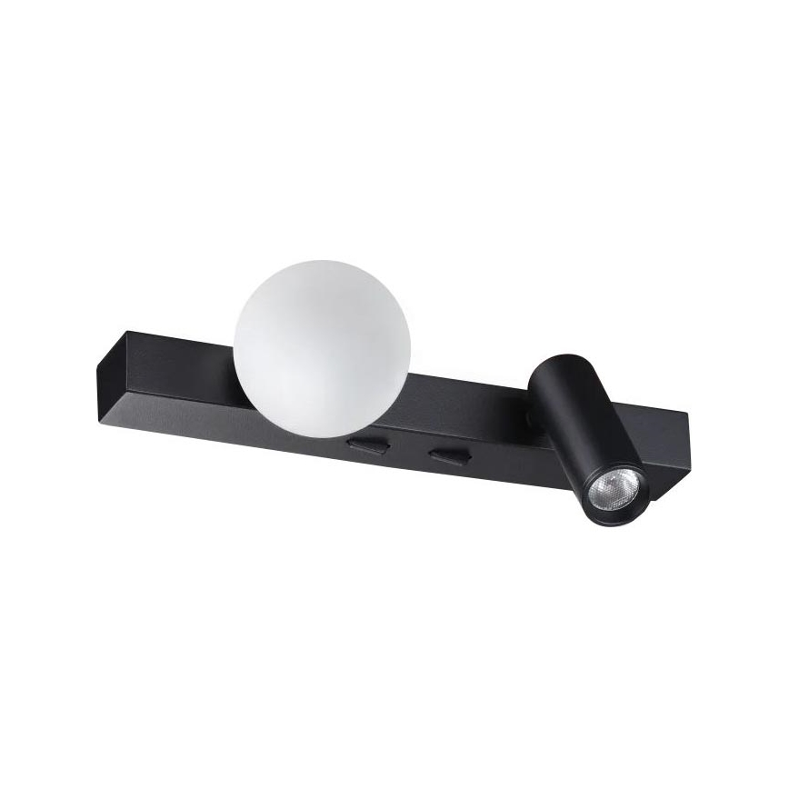 Ideal Lux - LED Wall Light BINOMIO 2xLED/3W/230V CRI 90 black