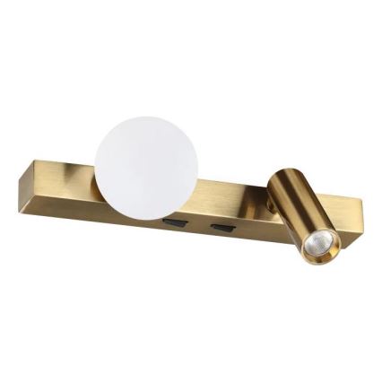Ideal Lux - LED Wall Light BINOMIO 2xLED/3W/230V CRI 90 brass