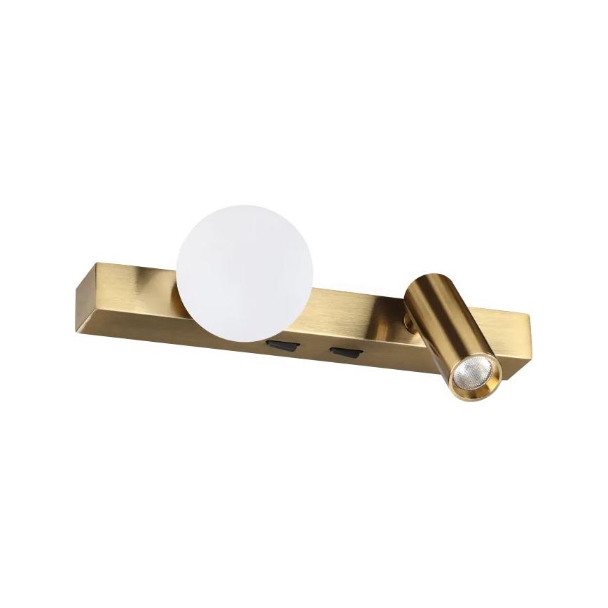 Ideal Lux - LED Wall Light BINOMIO 2xLED/3W/230V CRI 90 brass