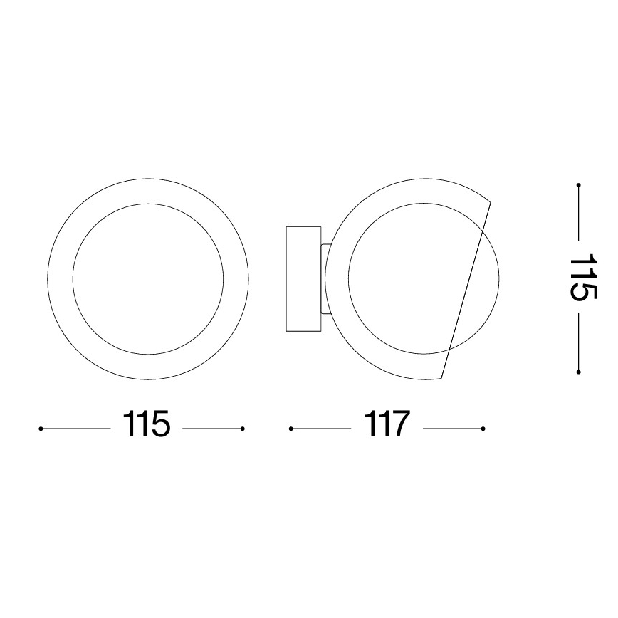 Ideal Lux - LED Wall Light BLOOM 1xG9/3W/230V black