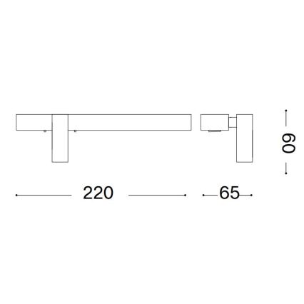 Ideal Lux - LED Wall light BONNE 2xLED/6,5W/230V CRI 90 black