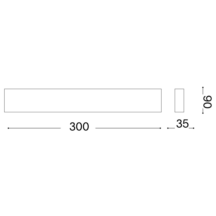 Ideal Lux - LED Wall light DELTA LED/10W/230V 3000K 30 cm CRI 90 black