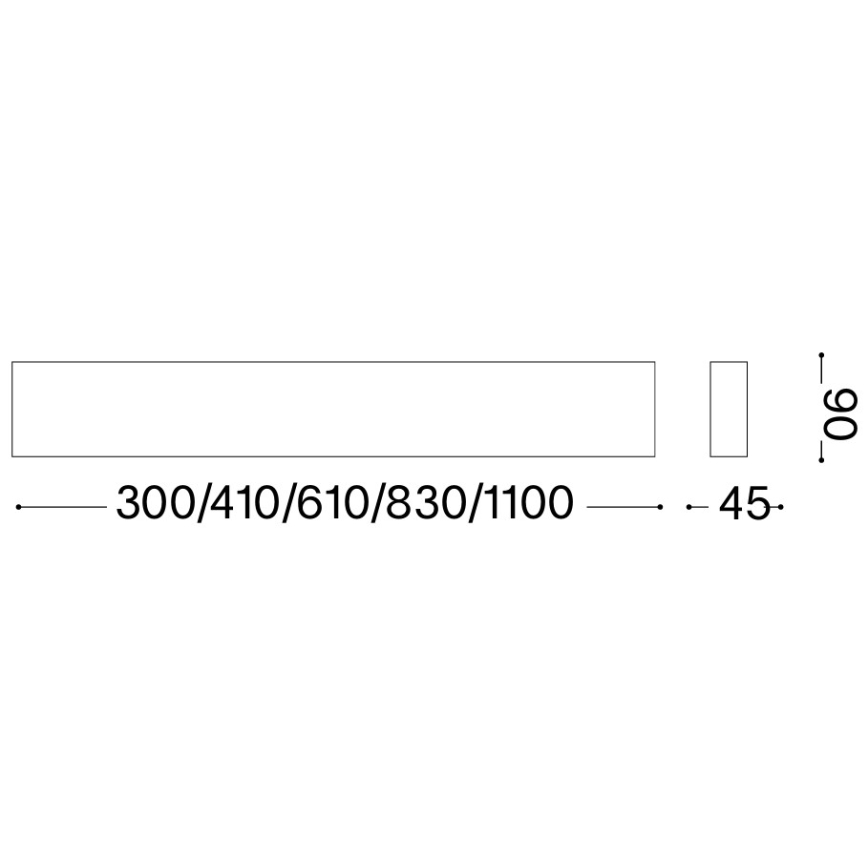 Ideal Lux - DELTA LED Wall Light LED/14W/230V 3000K 41 cm CRI 90 concrete