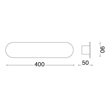 Ideal Lux - LED Wall light ECHO LED/20W/230V 40 cm CRI 90 black