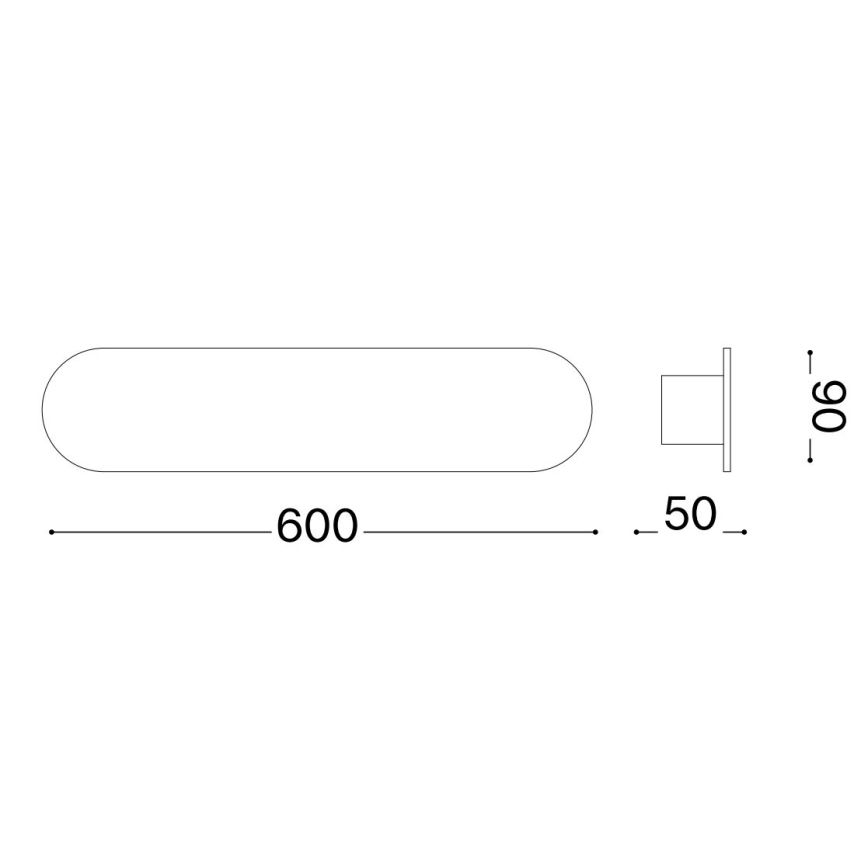 Ideal Lux - LED Wall light ECHO LED/30W/230V 60 cm CRI 90 brass