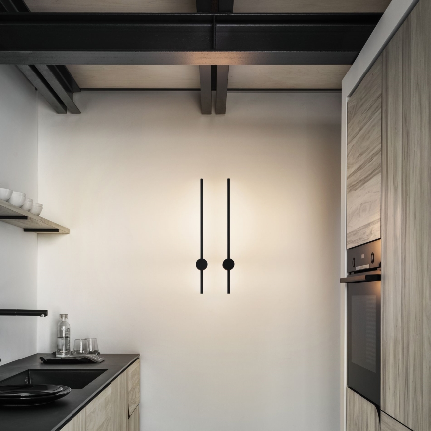 Ideal Lux - LED Wall light ESSENCE LED/12W/230V 3000K 70 cm CRI 90 black