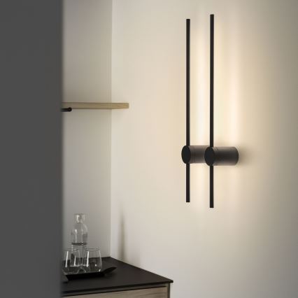 Ideal Lux - LED Wall light ESSENCE LED/12W/230V 3000K 70 cm CRI 90 black