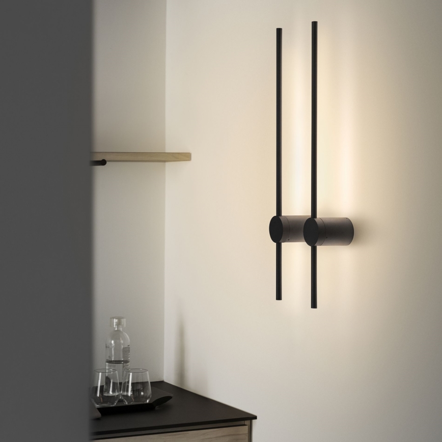 Ideal Lux - LED Wall light ESSENCE LED/12W/230V 3000K 70 cm CRI 90 black