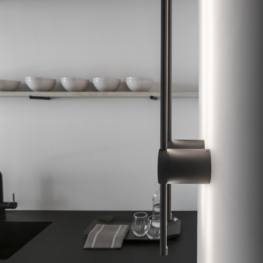 Ideal Lux - LED Wall light ESSENCE LED/12W/230V 3000K 70 cm CRI 90 black
