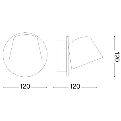 Ideal Lux - LED Wall light GIM LED/6W/230V black