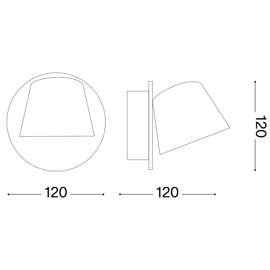 Ideal Lux - LED Wall light GIM LED/6W/230V black