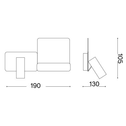 Ideal Lux - LED Wall light KOMODO LED/4,5W/230V USB CRI 90 black