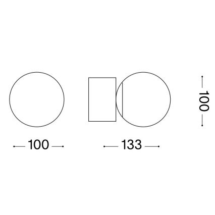 Ideal Lux - LED Wall Light PERLAGE 1xG9/3W/230V Black/Smoky Black