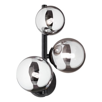Ideal Lux - LED Wall Light PERLAGE 3xG9/3W/230V Black/Smoked Black