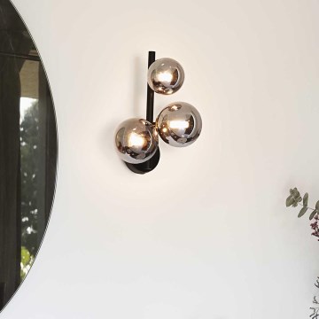 Ideal Lux - LED Wall light PERLAGE 3xG9/3W/230V black/smoky