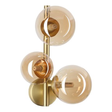 Ideal Lux - LED Wall light PERLAGE 3xG9/3W/230V gold/smoky