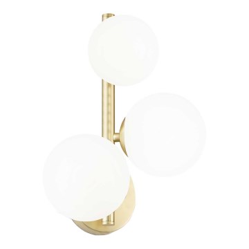 Ideal Lux - LED Wall light PERLAGE 3xG9/3W/230V gold/white