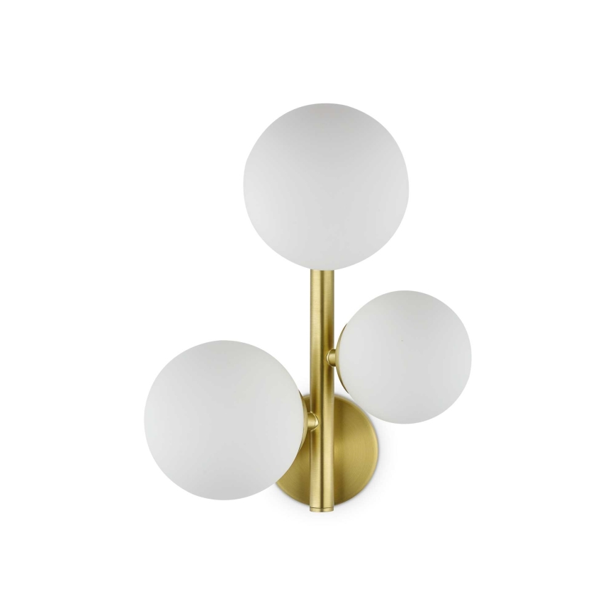 Ideal Lux - LED Wall light PERLAGE 3xG9/3W/230V gold/white