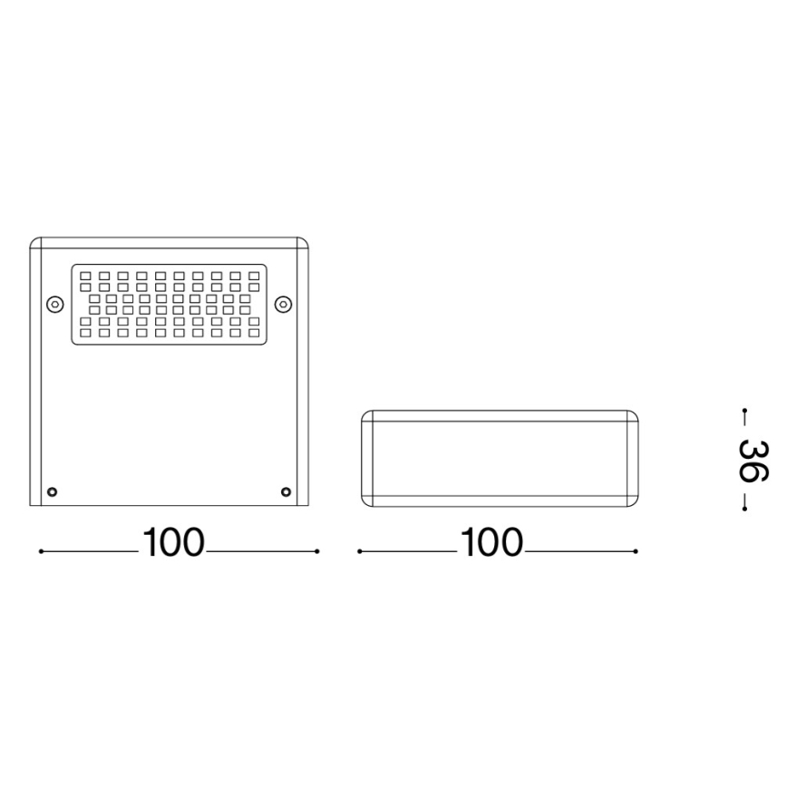 Ideal Lux - LED Wall Light TAB LED/24W/230V CRI 90 Brass