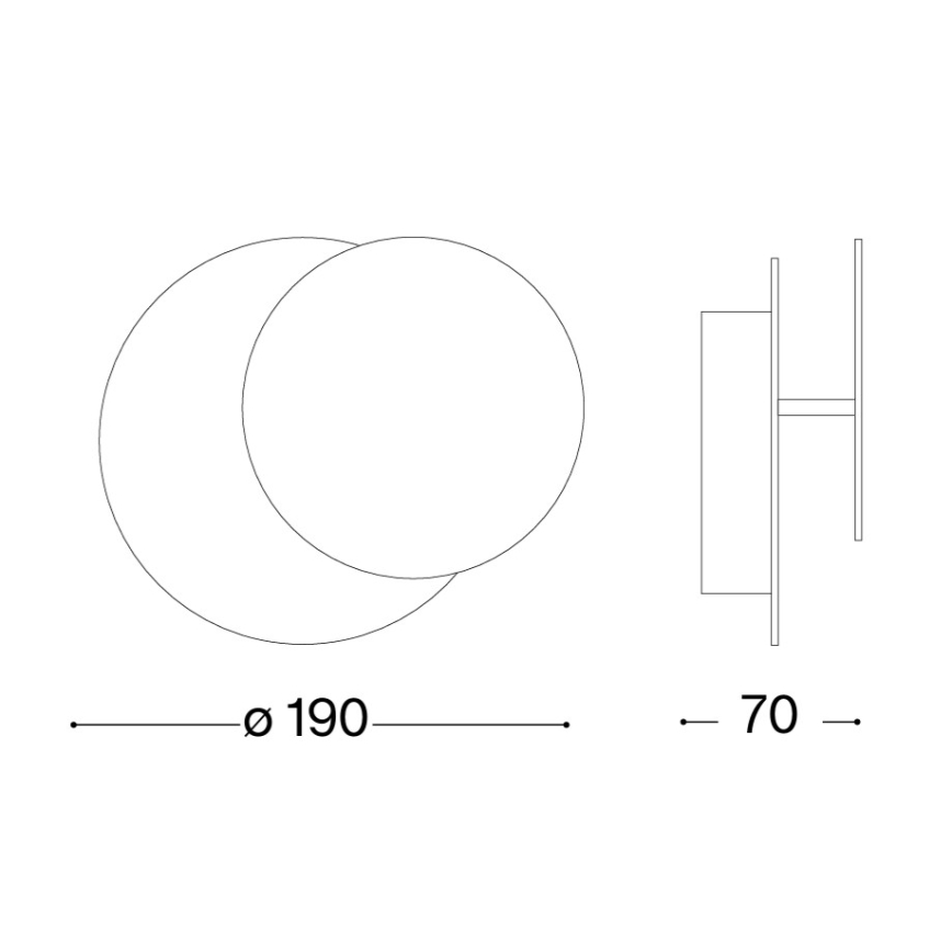 Ideal Lux - LED Wall light TICK LED/7,5W/230V gold