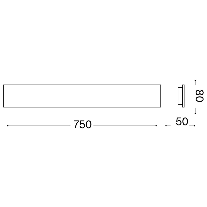 Ideal Lux - LED Wall Light ZIG ZAG LED/30W/230V 75 cm CRI 90 white