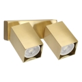 Ideal Lux - LED Wall-Mounted Spotlight DYNAMITE 2xGU10/7W/230V CRI 90 brass