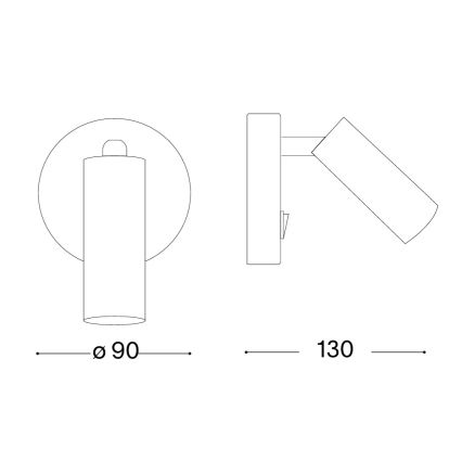 Ideal Lux - LED wall-mounted spotlight PAGE LED/3W/230V CRI 90 white
