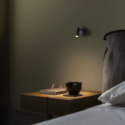 Ideal Lux - LED Wall spotlight BEAN LED/3W/230V CRI 90 black