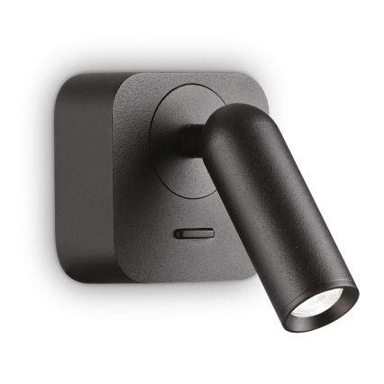 Ideal Lux - LED Wall spotlight BEAN LED/3W/230V CRI 90 black
