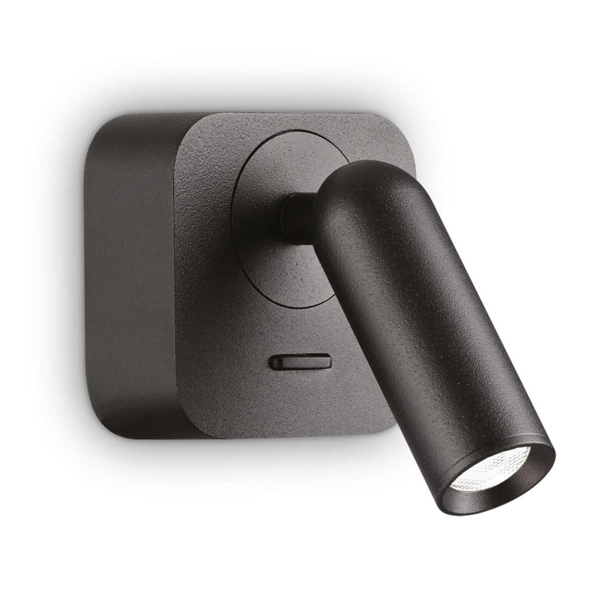 Ideal Lux - LED Wall spotlight BEAN LED/3W/230V CRI 90 black