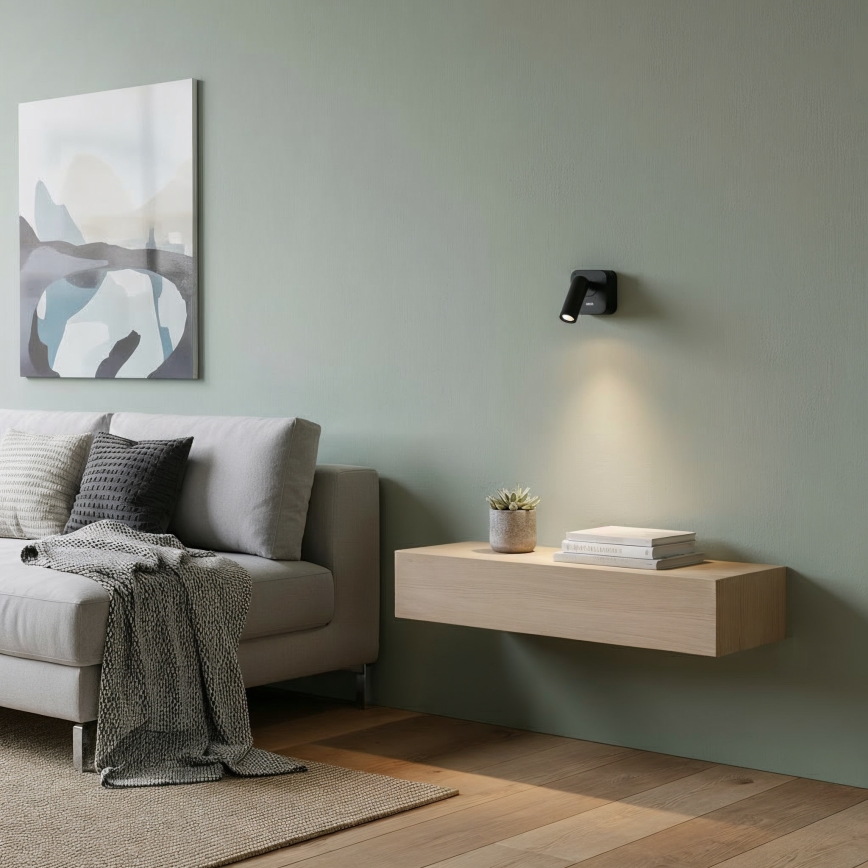 Ideal Lux - LED Wall spotlight BEAN LED/3W/230V CRI 90 black