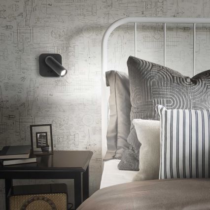 Ideal Lux - LED Wall spotlight BEAN LED/3W/230V CRI 90 black