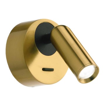 Ideal Lux - LED Wall spotlight BEAN LED/3W/230V CRI 90 brass