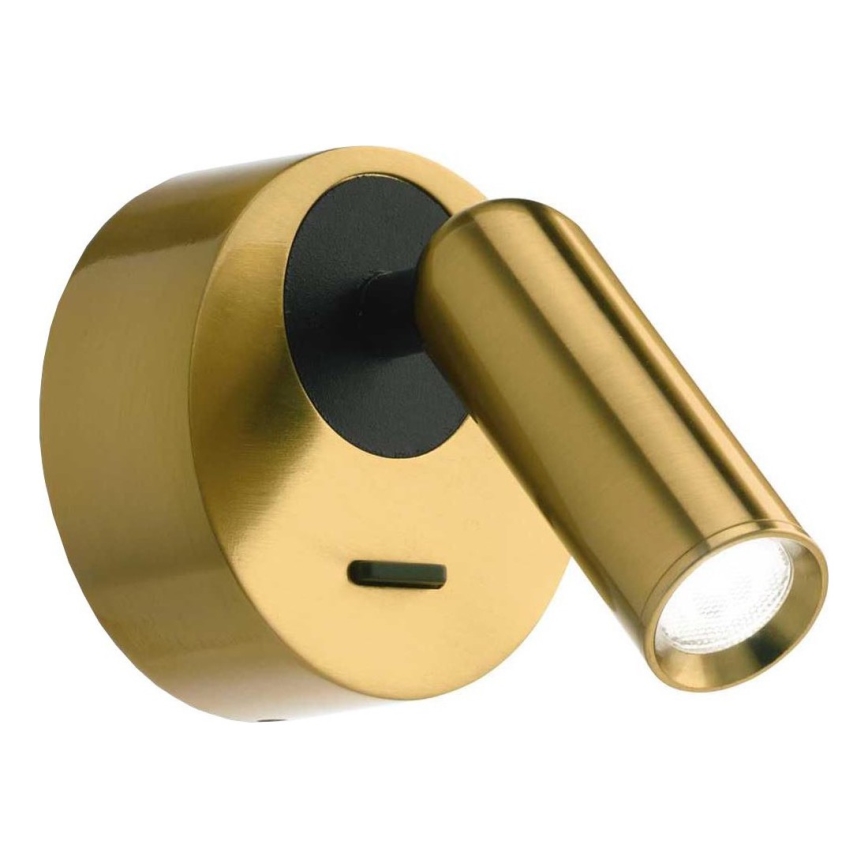 Ideal Lux - LED Wall spotlight BEAN LED/3W/230V CRI 90 brass